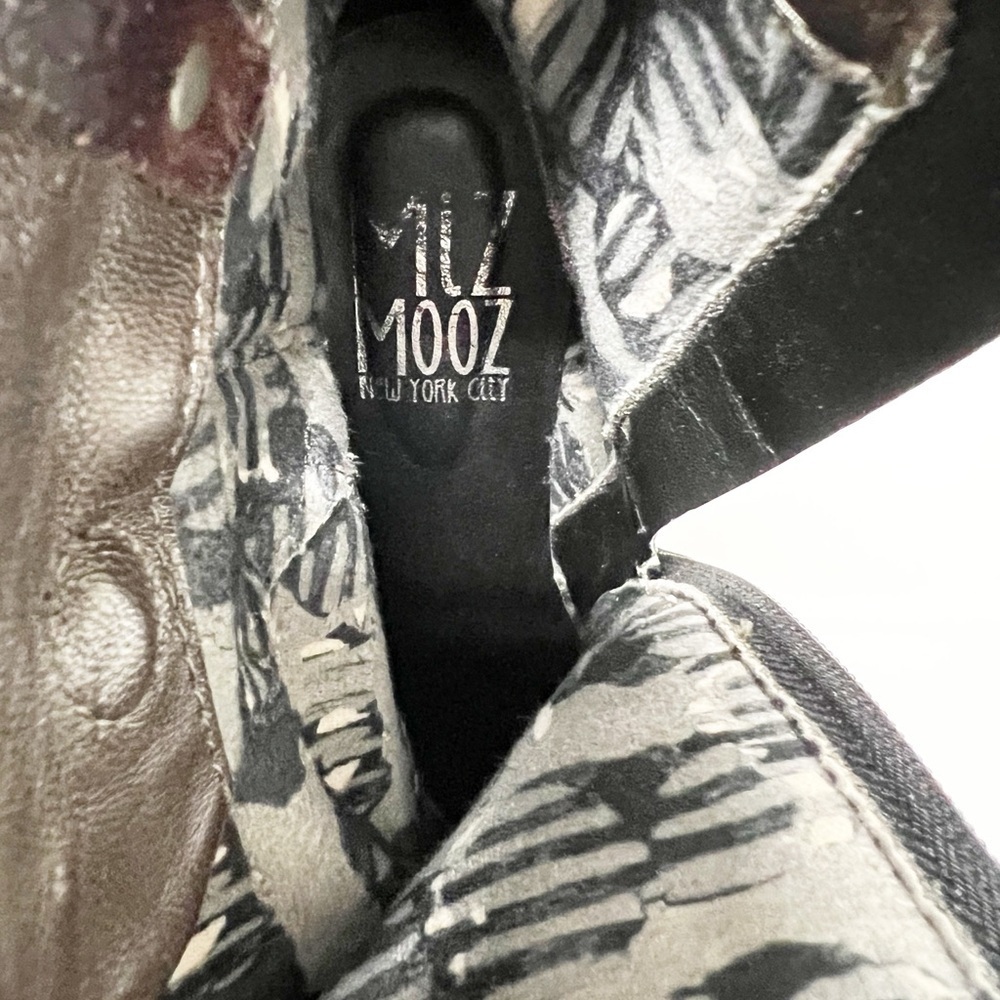 Miz Mooz NY Womens Merlot Leather Buckle Detail Sargent Moto Boot Size 38 - Picture 10 of 12